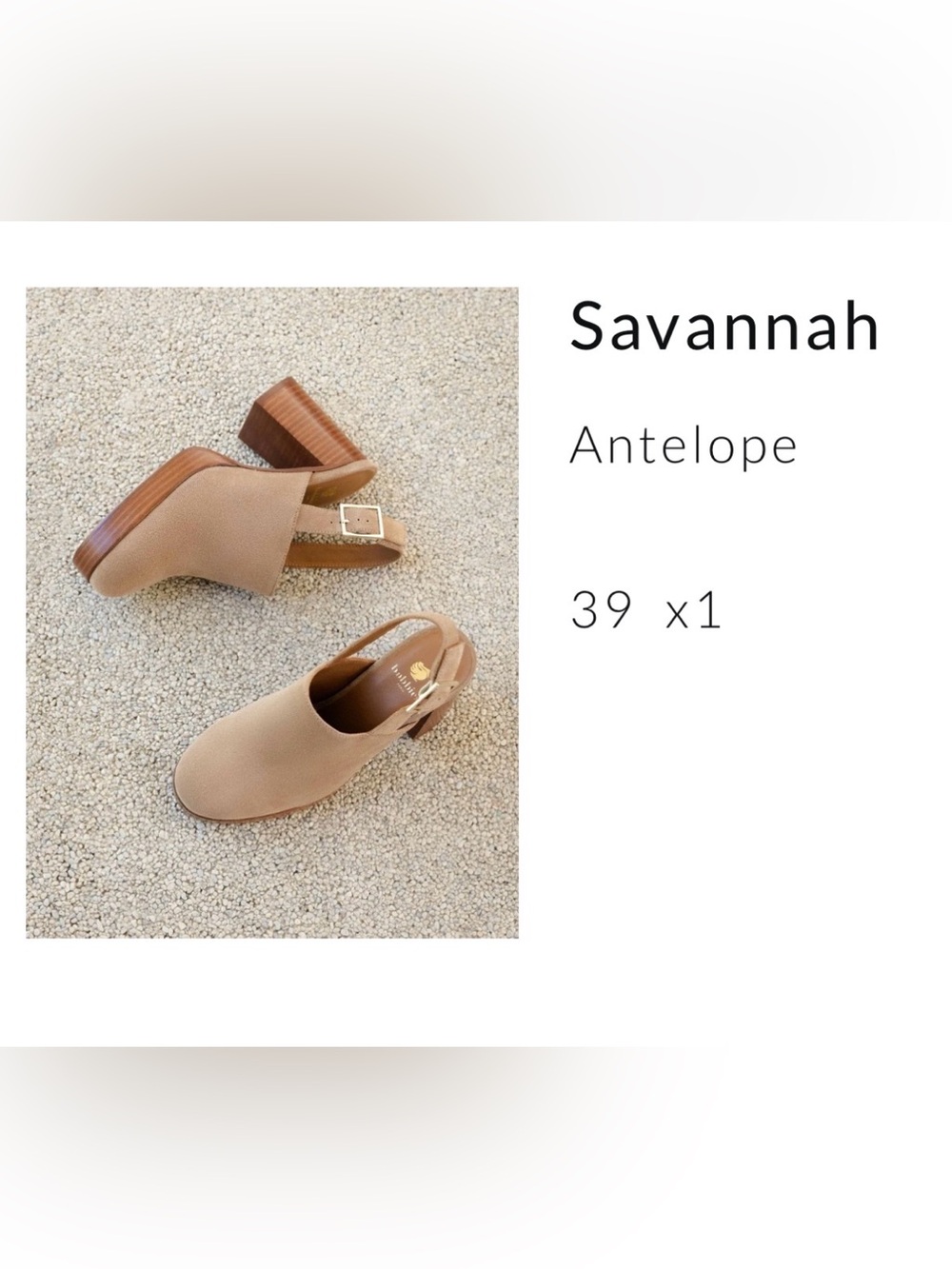 Savannah Antelope Slingback Mules in Tan